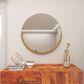 Maple and Jade 30" Round Wall Mirror in Matte Gold, , large