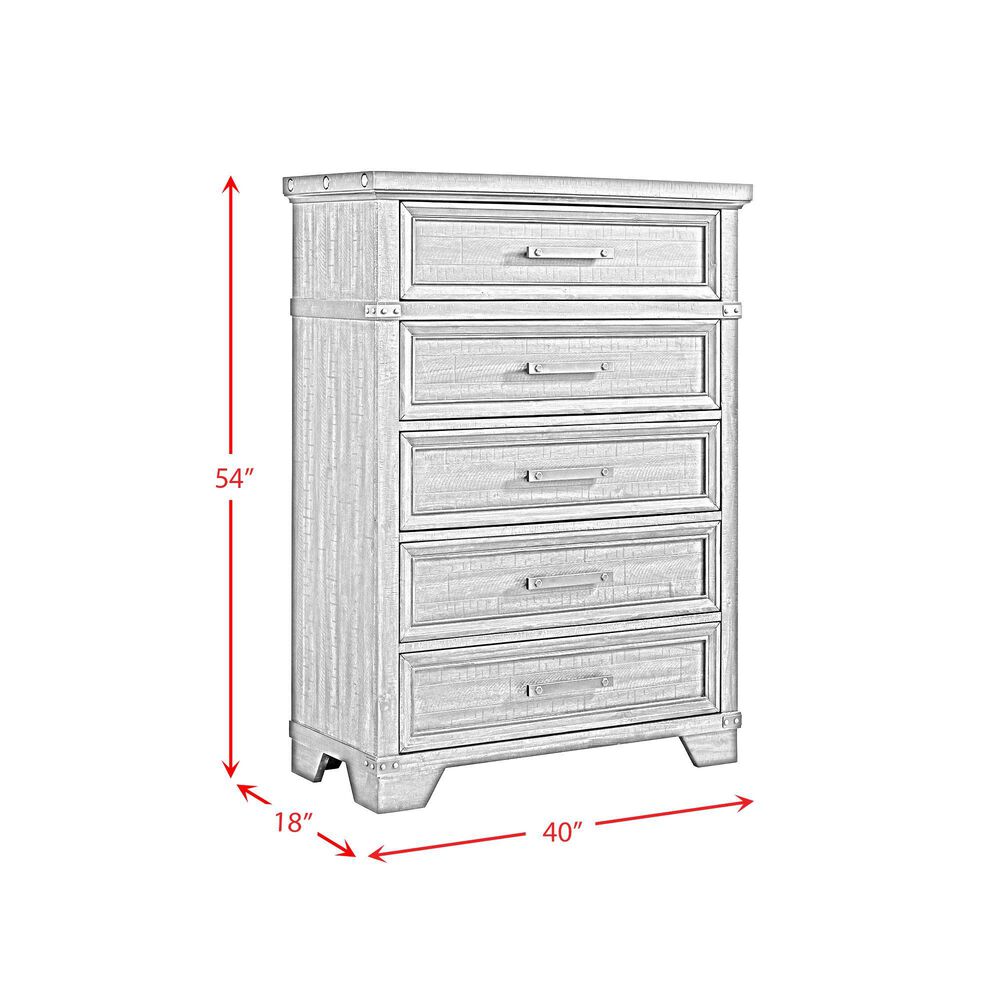 Mayberry Hill Colorado City 5-Drawer Chest in Charcoal, , large