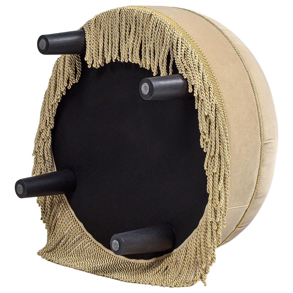 Jennifer Taylor Home Yolanda Standard Ottoman in Fawn Brown and Gold, , large