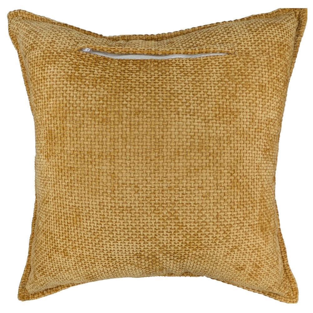 Chanasaya 20" Square Textured Accent Throw Pillow in Yellow, , large