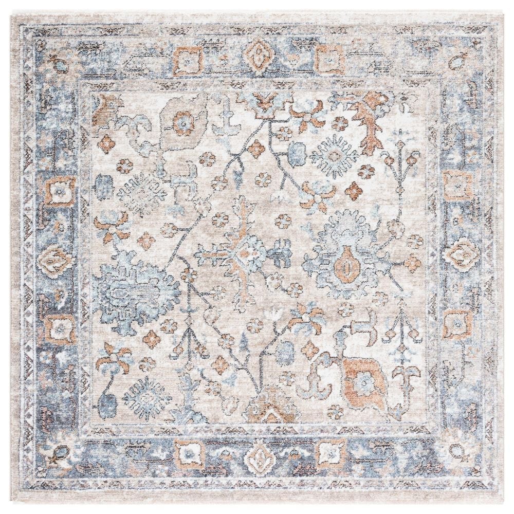 Safavieh Jasmine JSM343A 5"3" Square Ivory and Blue Area Rug, , large