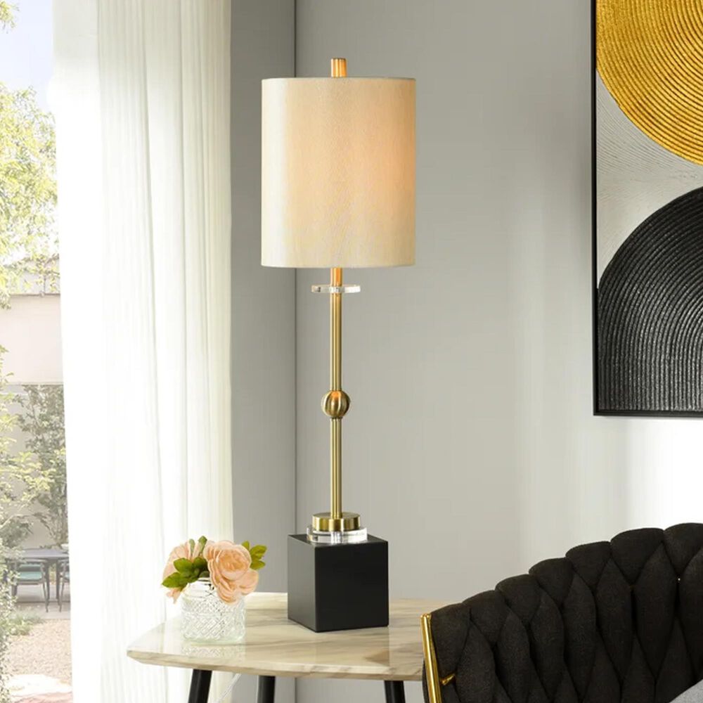 Flair Industries Halle Brass Buffet Lamp, , large