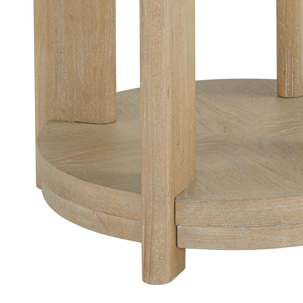 Golden Wave Furniture Pacific Grove Round End Table in Sand Dune, , large