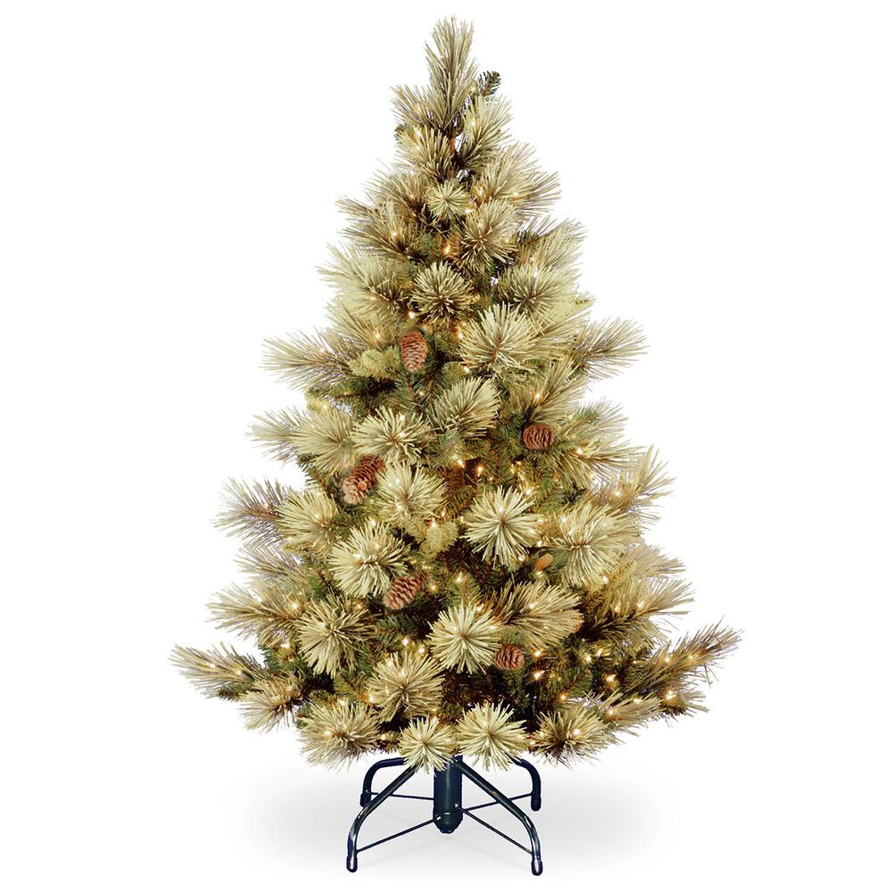 National Tree 4.5" Pine Tree with 450 White Lights, , large