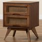 Baxton Studio Barrett 2-Drawer Nightstand in Walnut Brown, , large