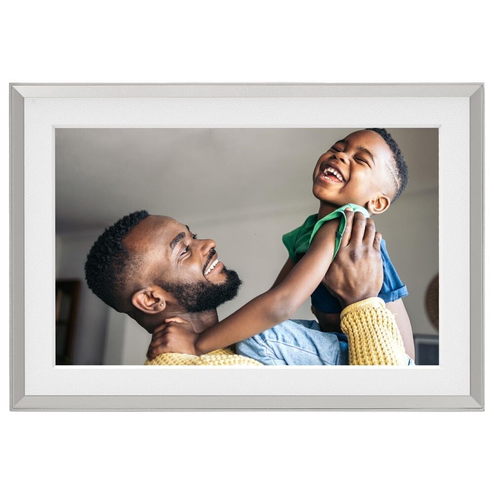 Aura Carver Mat 10" Digital Wi-Fi Photo Frame with Paper Mat in Sandstone, , large