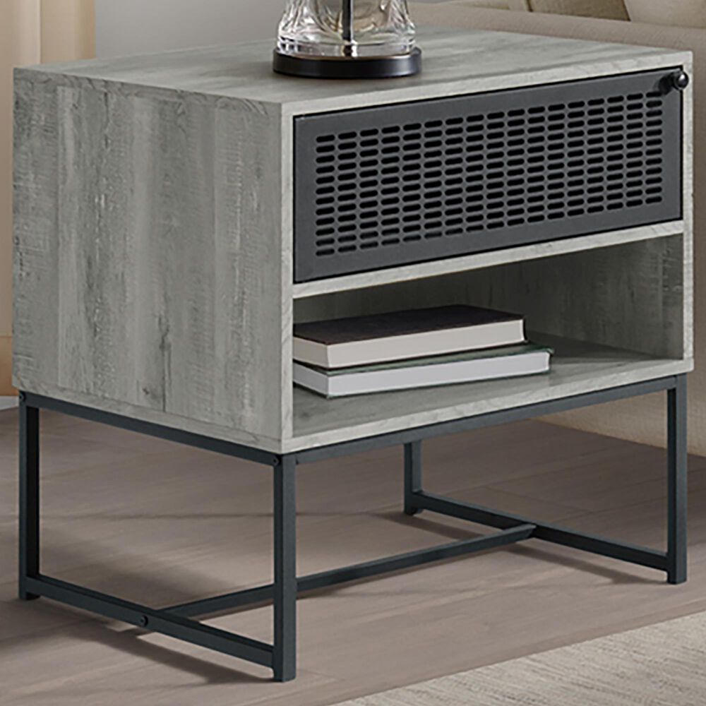 Mayberry Hill Tatiana End Table in Grey and Black, , large