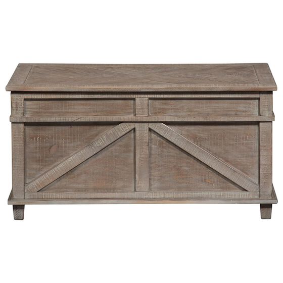 Belle Furnishings Parkland Falls Storage Trunk in Weathered Taupe