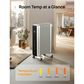 DREO Oil-filled Radiant Tower Indoor Electric Space Heater with Remote in White, , large