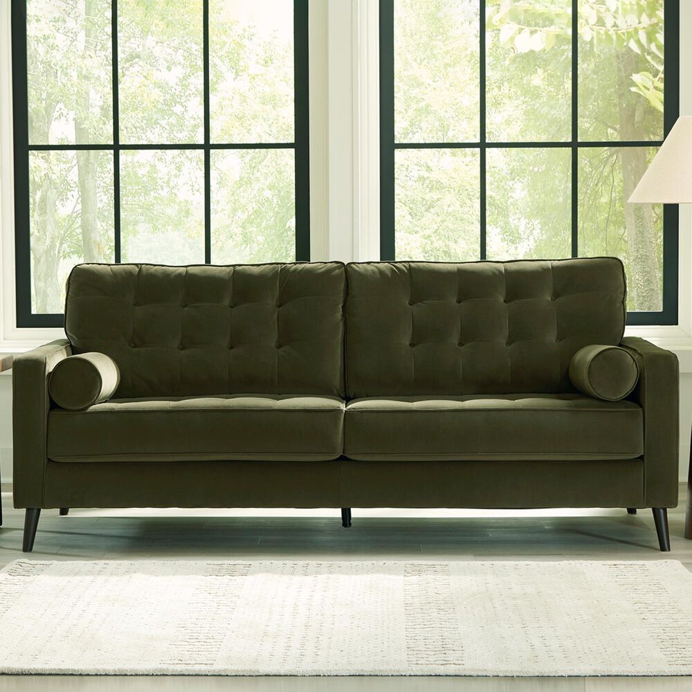37B Reveon Lakes Stationary Sofa in Olive Velvet, , large