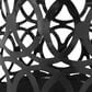 Hearth and Haven Large Cylindrical-Shaped Iron Patio End Table in Black, , large