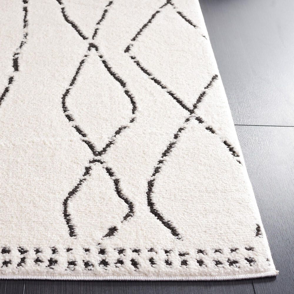 Safavieh Melody MEL112B 5&#39;3&quot; x 7&#39;6&quot; Ivory and Black Area Rug, , large