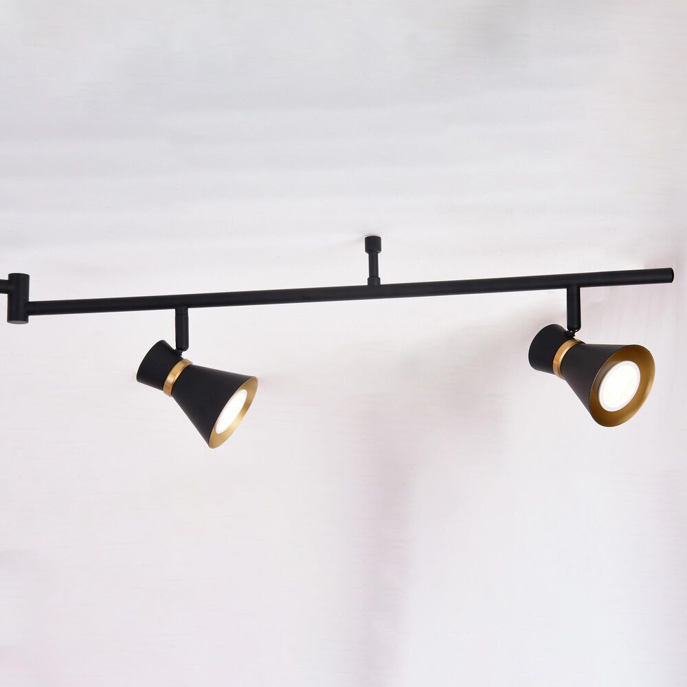 Vaxcel Alto 6-Light Ceiling Spot in Matte Black and Satin Brass, , large