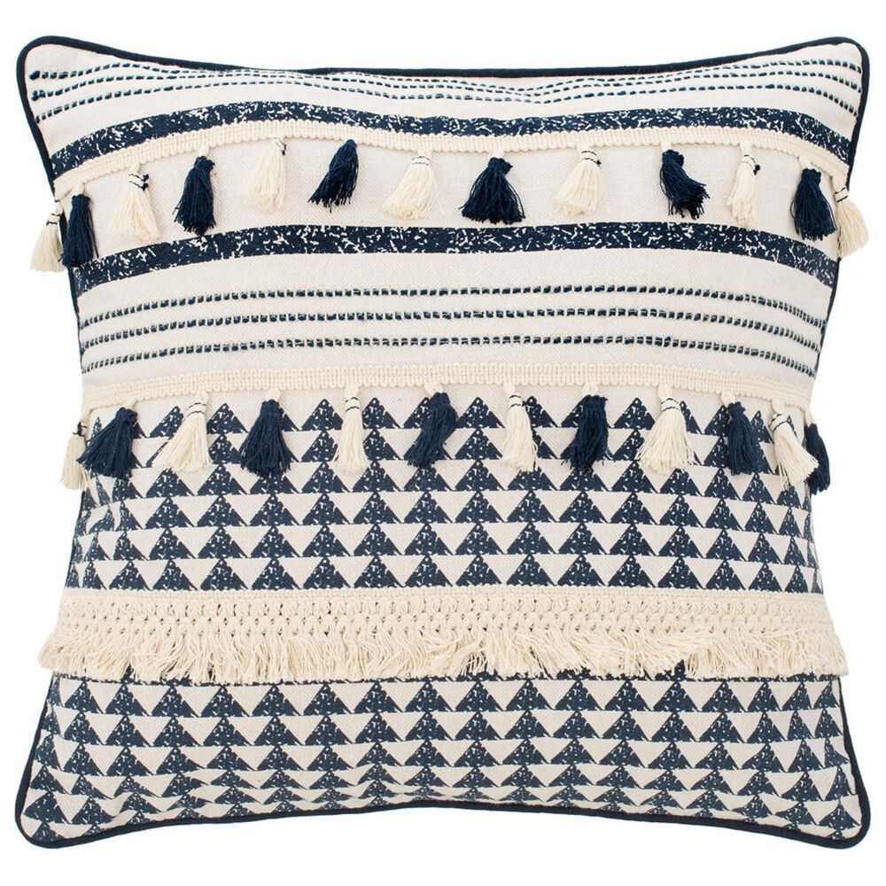 37B Enya Pillow in Cream/Navy, , large