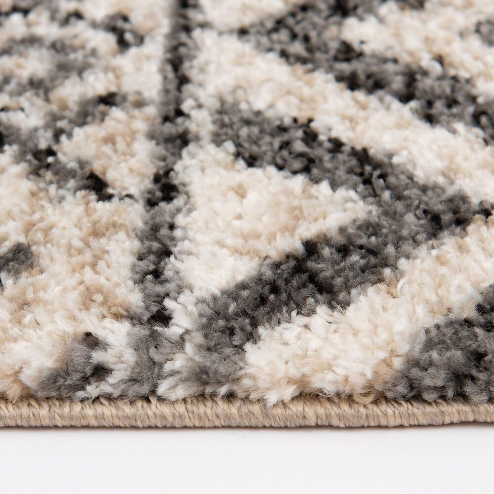 Central Oriental Tulsa Nicole 7&#39;10&quot; x 9&#39;10&quot; White Sand and Armor Grey Area Rug, , large