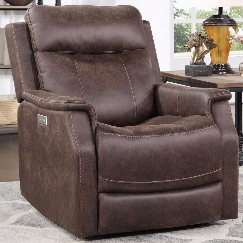 Steve Silver Valencia Dual-Power Recliner in Walnut, , large