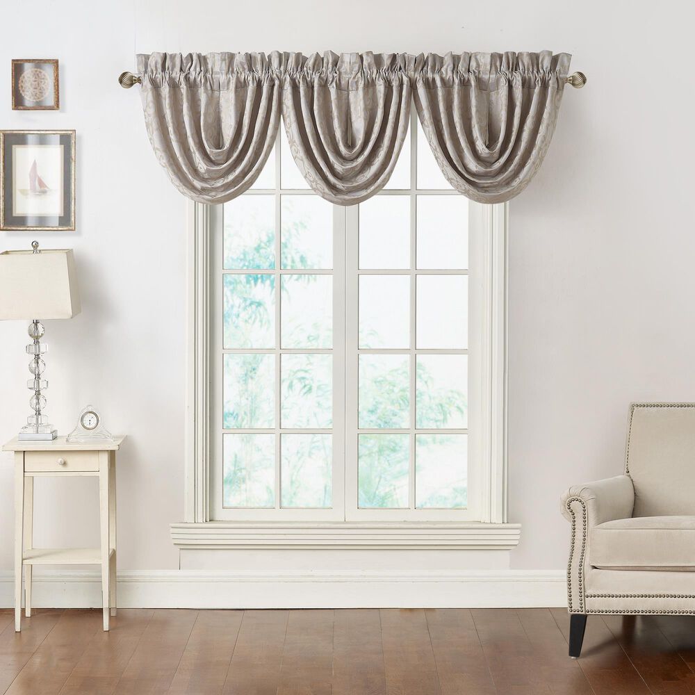 BCP Home Waterford Maritana Valance in Gold and Silver (Set of 3), , large