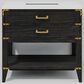 Lexora Home Norwalk 36" Single Bathroom Vanity in Black Oak with White Cultured Marble Top and Rectangular Sink, , large