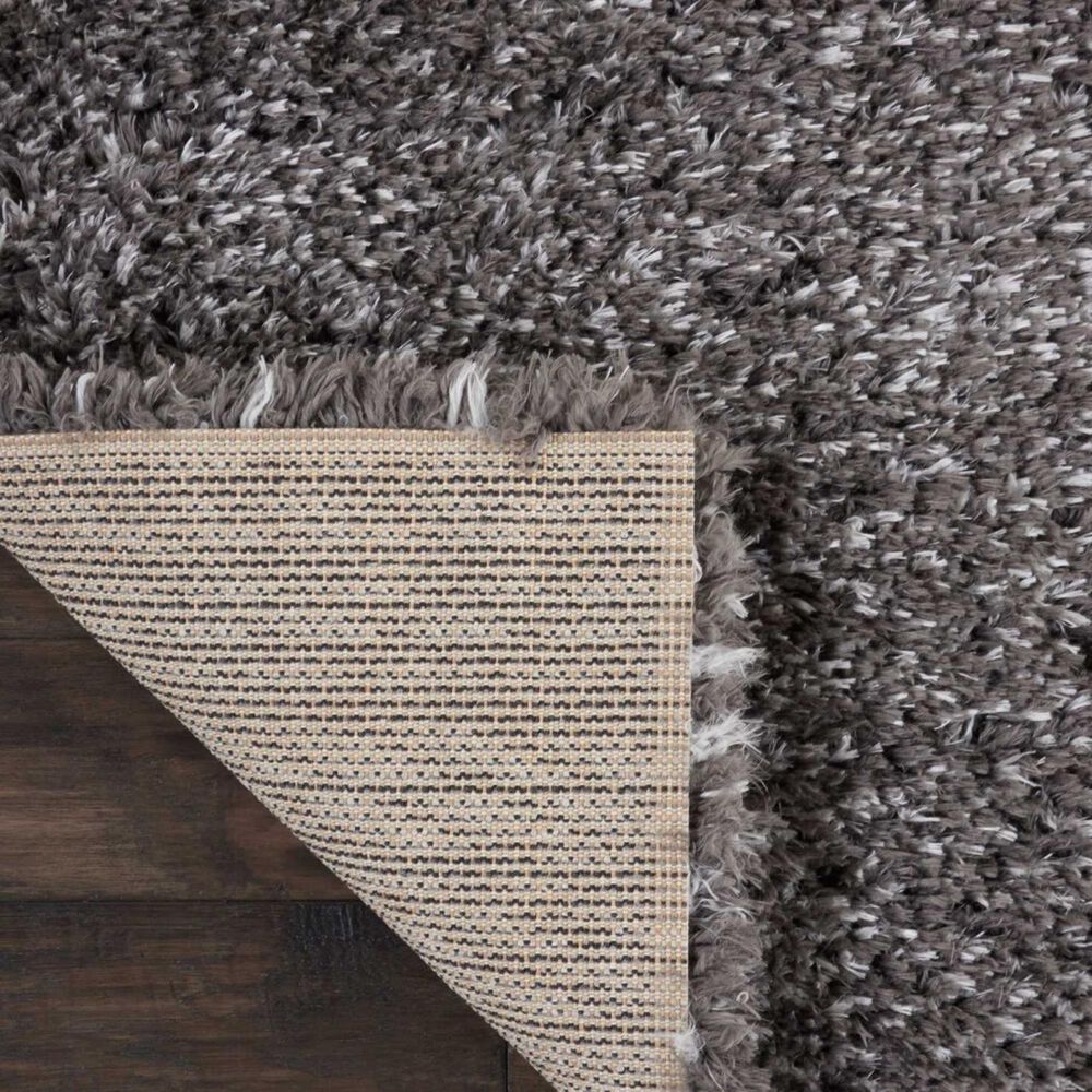 Nourison Luxe Shag LXS01 9&#39; x 12&#39; Charcoal Area Rug, , large