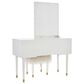 Linden Boulevard Lighted Vanity and Stool Set in White, , large