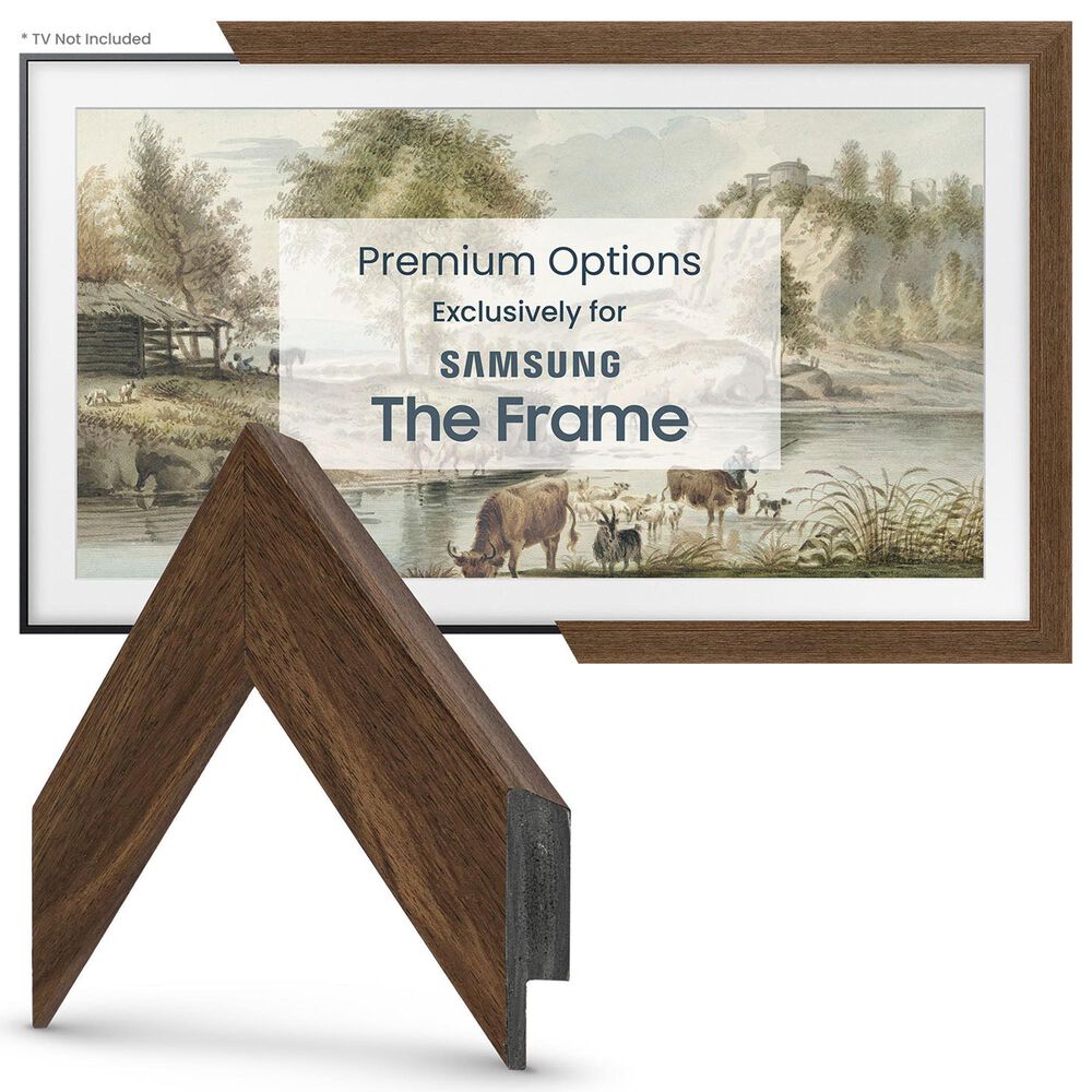 Deco TV Frames Slim 32" Frame Bezel for Samsung the Frame TV in Museum Walnut, , large