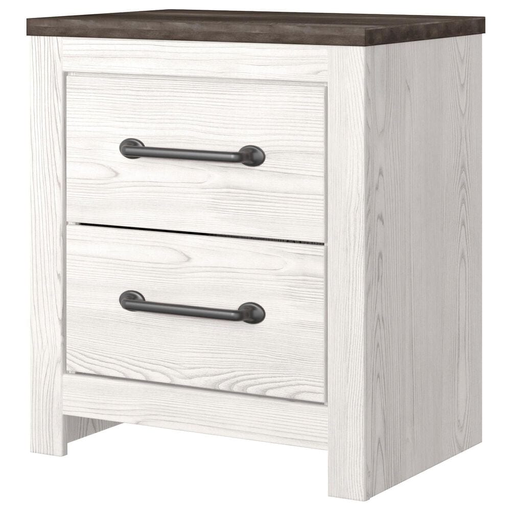 Ashley Gerridan 2 Drawers Nightstand in White and Gray, , large
