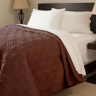 Timberlake Solid Color Bed Quilt in Brown, , large