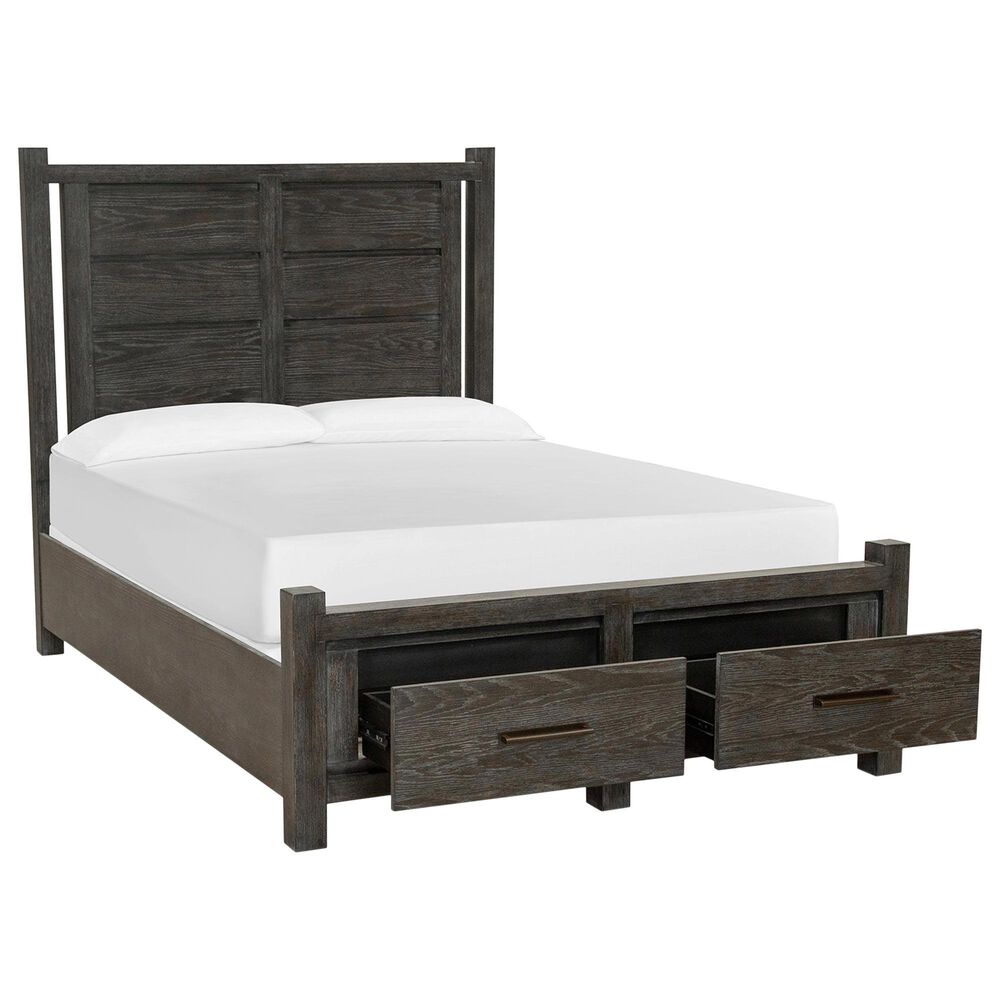 Nicolette Home Plum Creek 5 Piece Queen Storage Bedroom Set in Ravenwood Black, , large