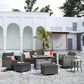 HOMLUX 7 Piece Outdoor Patio Set in Orange, , large