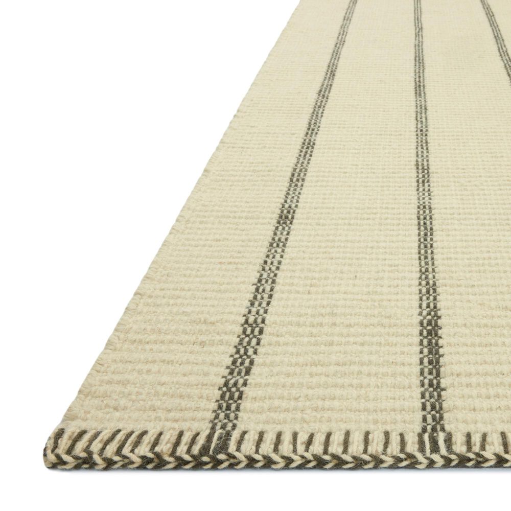 Amber Lewis x Loloi Harlan Ivory and Charcoal 2' x 3' Area Rug, , large