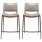 Zuo Modern Ace Counter Chair in Gray/Brown (Set of 2), , large