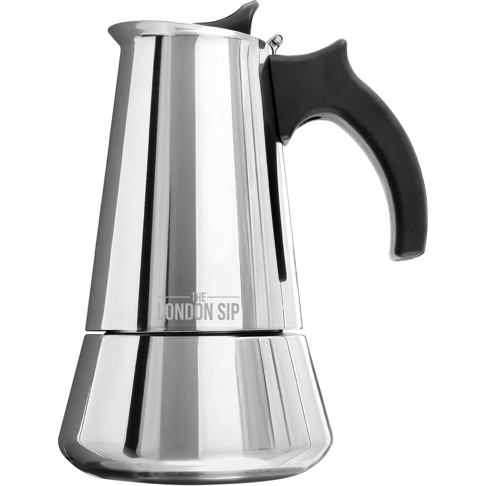 Kitchen Supply 3-Cup Stovetop Espresso Coffee Maker in Silver, , large