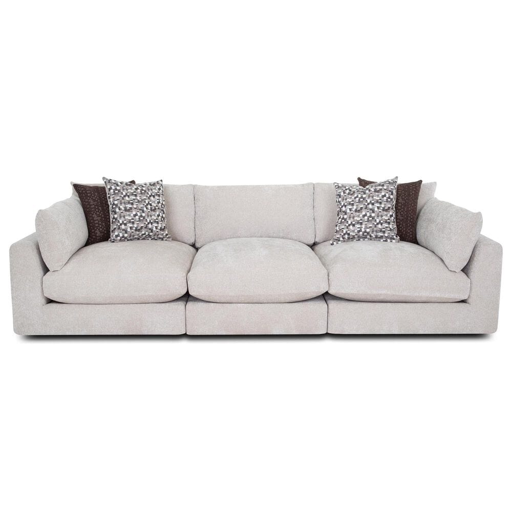 Moore Furniture Dreamscape Pollock 4-Piece Stationary L-Shaped Reversible Sectional in Linwood Linen, , large
