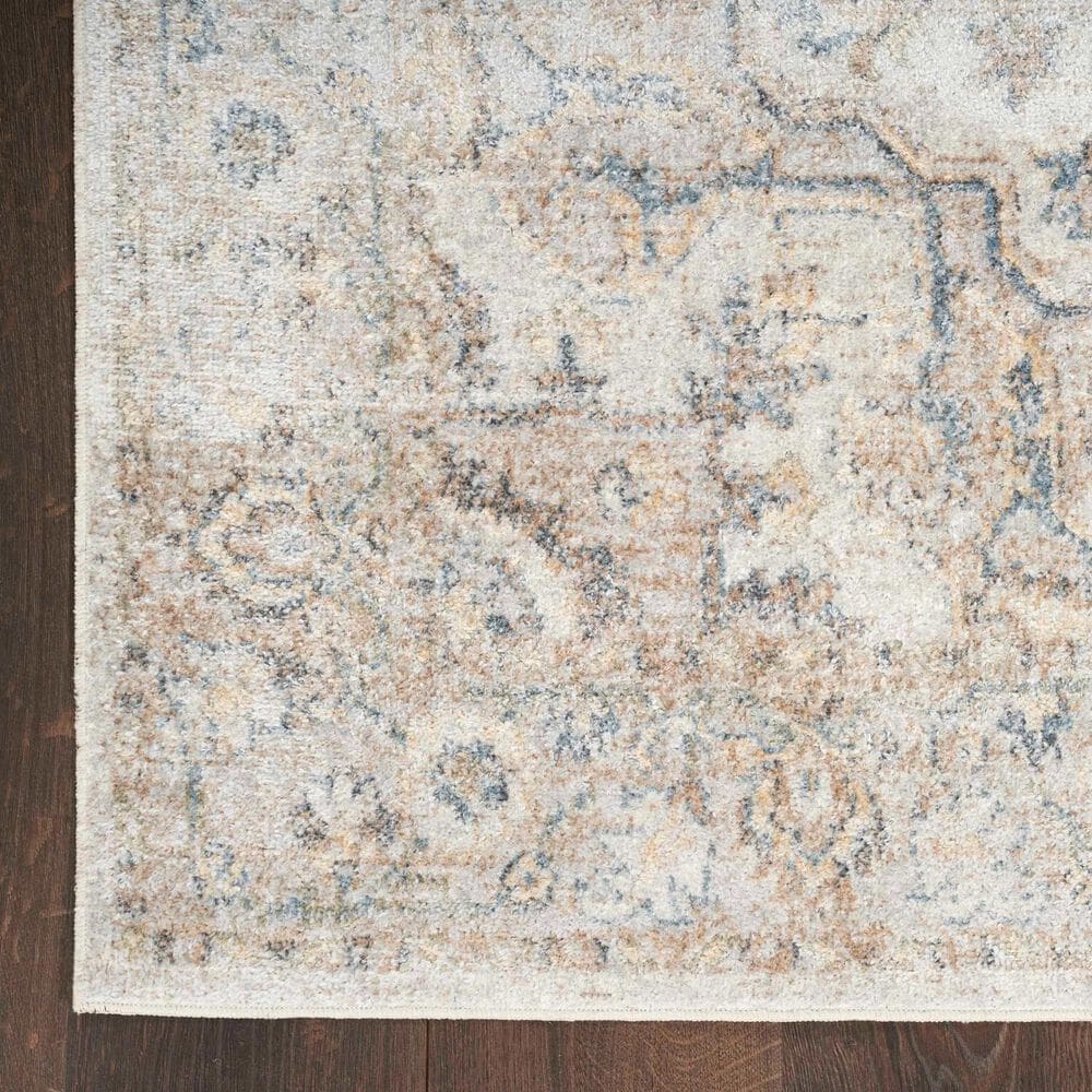 Nourison Astra Machine Washable 2&#39;2&quot; x 8&#39; Silver and Grey Runner, , large