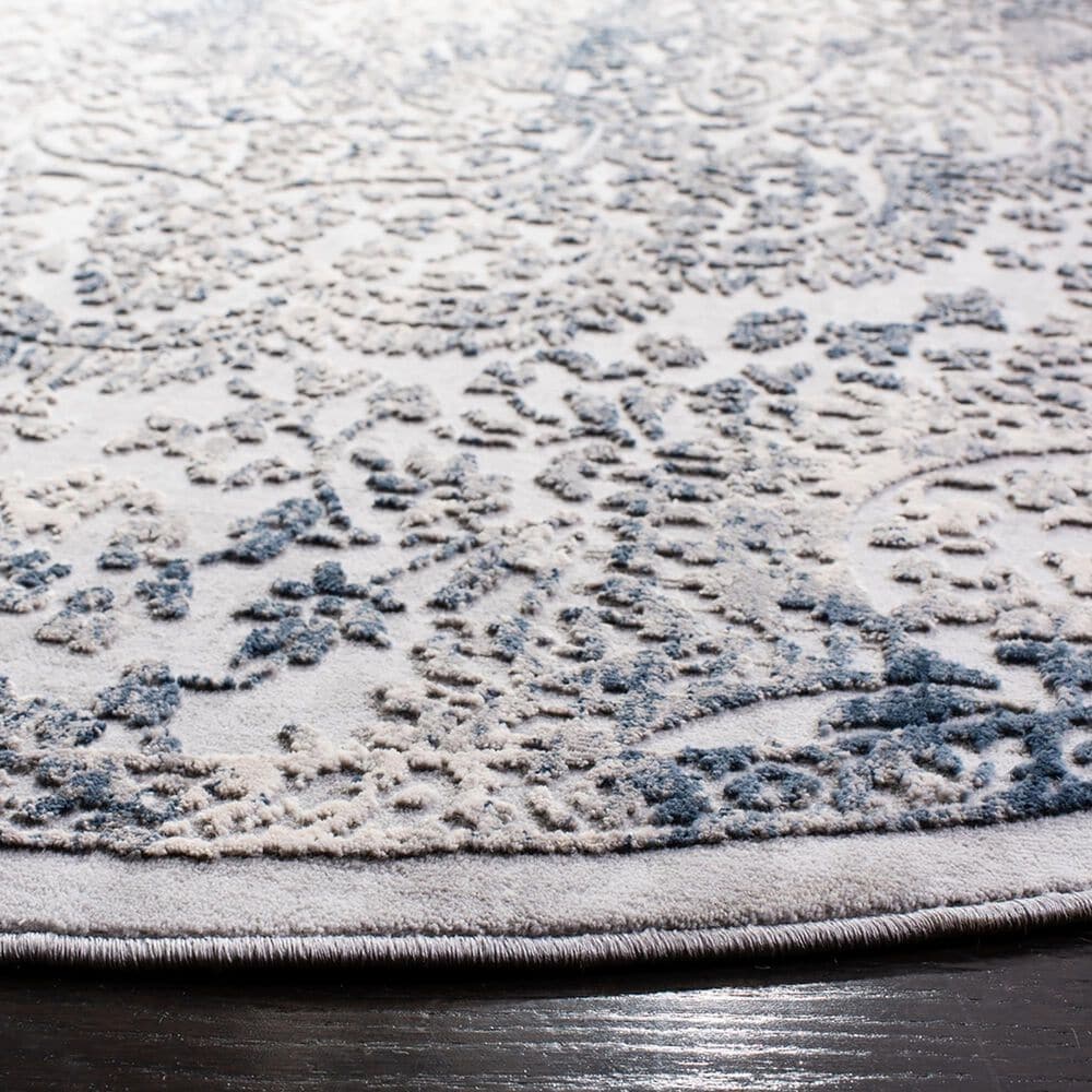 Safavieh Invista 6&#39;7&quot; Round Grey and Blue Area Rug, , large