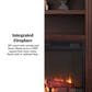 Walker Edison Cullen 70" Electric Fireplace with Mantel and Shelves in Brown, , large