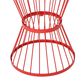 Hearth and Haven Outdoor Metal Hourglass Side Table with Open Cage Design in Red, , large