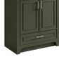 37B Lucerne 60" Double Bathroom Vanity in Deep Olive Green with Marble Top and Backsplash, , large