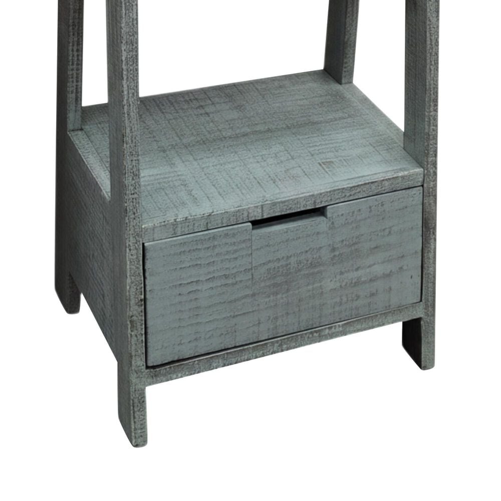 Santa Fe Rustic Vertical Ladder Bookcase in Vintage Turquoise, , large
