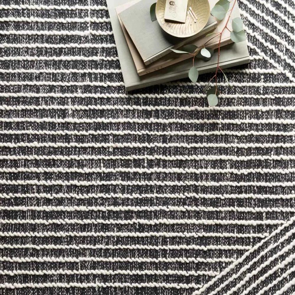 Magnolia Home Newton NET-01 5&#39; x 7&#39;6&quot; Charcoal and Ivory Area Rug, , large