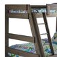 Rusticvale Twin over Full Bunkbed in Driftwood Grey, , large