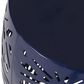 Hearth and Haven Outdoor Side Table with Tropical Palm Leaf Pattern in Navy Blue, , large