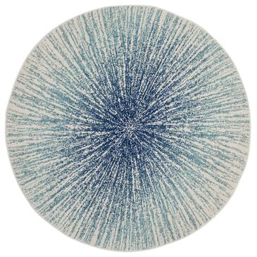 Safavieh Evoke EVK228A 3" Round Royal and Ivory Area Rug, , large