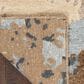 Nourison Silk Shadows 3"9" x 5"9" Beige and Blue Area Rug, , large