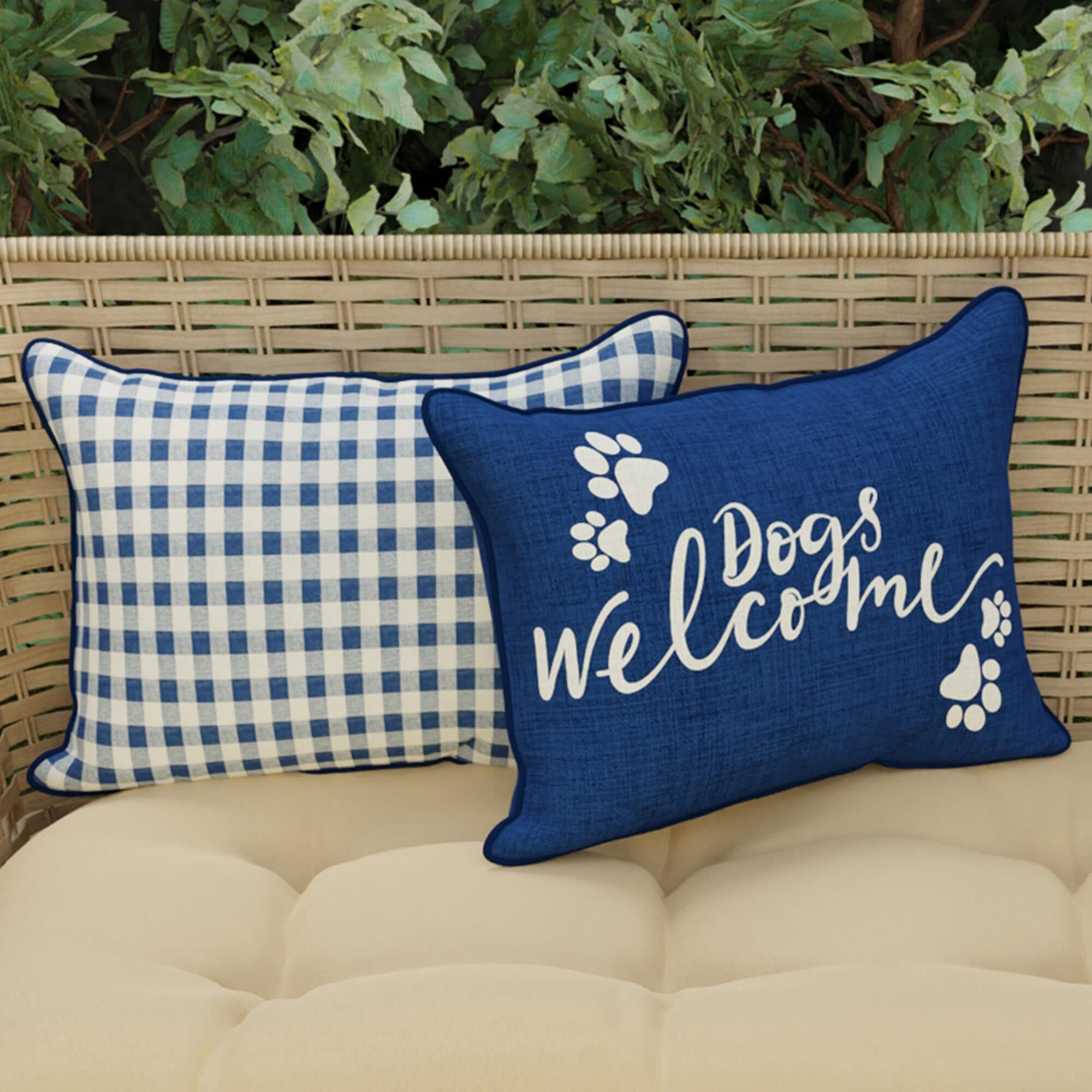 Navy lumbar throw pillow store