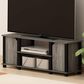 HOMLUX 43.8" TV Stand with 2-Door in French Oak and Black, , large