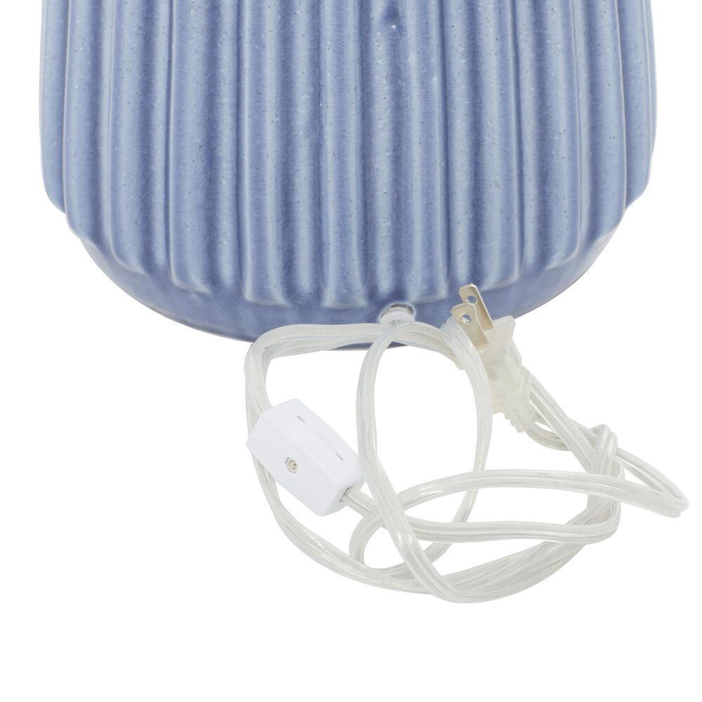 Maple and Jade Table Lamp in Shiny Blue and Gray, , large