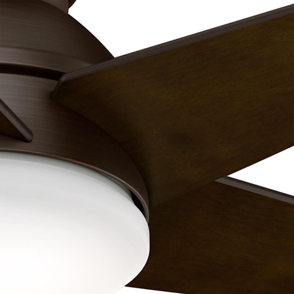 Hunter Isotope Low Profile 44&quot; Ceiling Fan with LED Light in Brushed Cocoa, , large