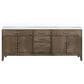 Lexora Home Laurel 84" Double Bathroom Vanity in Grey Oak with White Cultured Marble Top and Rectangular Sinks, , large
