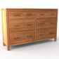 Archbold Furniture Company 2 West 6-Drawer Dresser in Natural, , large